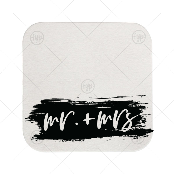 Square Drinks Coasters - White - Set of 4