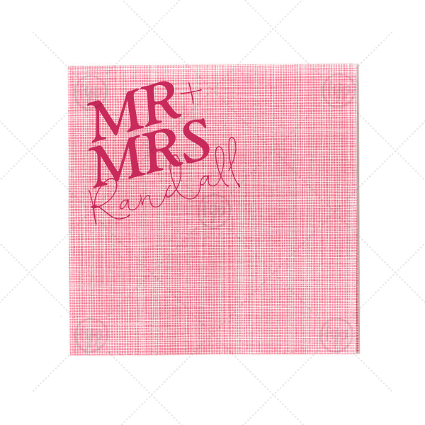 Bold Mr And Mrs Napkin Cocktail Napkin (Foil)