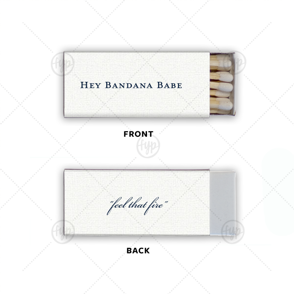 A Little Spark Match | Personalized Poptone Convertible Red Euro Matchbox with Matte Ivory Foil will add that special attention to detail that cannot be overlooked.
