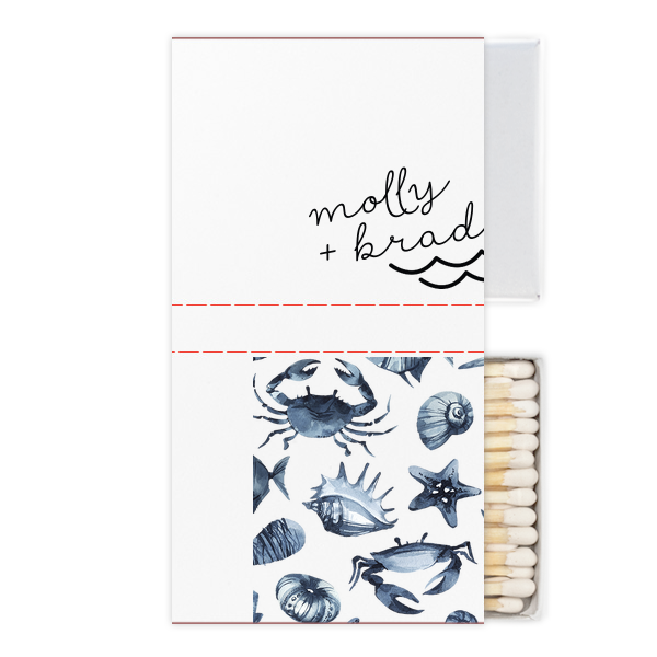 Blue Sea Custom Photo Match Square Matchbox (Photo)