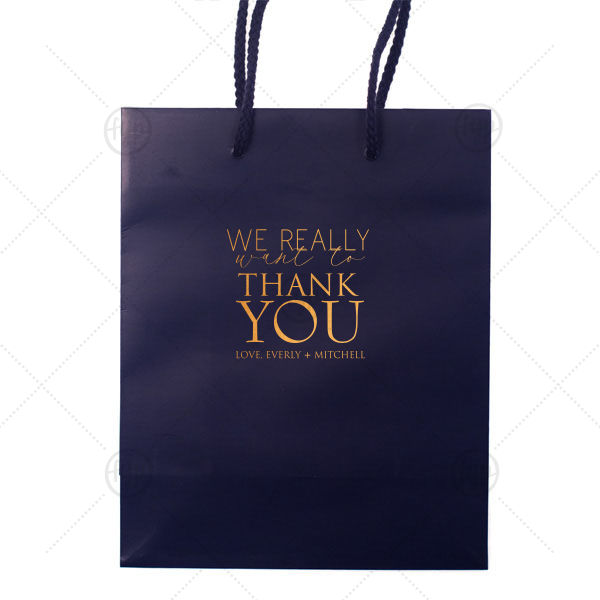 Foldover Handle Die Cut Thank You Bags