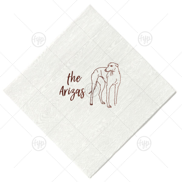 Family Name Greyhound Napkin Cocktail Napkin (Foil)