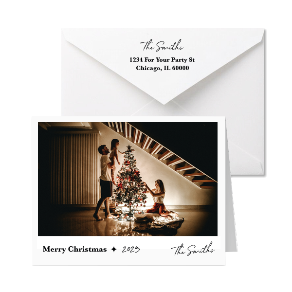 Personalized Holiday / Christmas Flat Notes Notecards Stationery with  Envelopes - Design your own - Choose ONE DESIGN