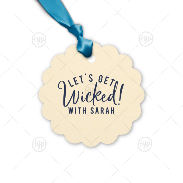 Let's Get Wicked Letterpress Tag Letterpress Petal Gift Tag