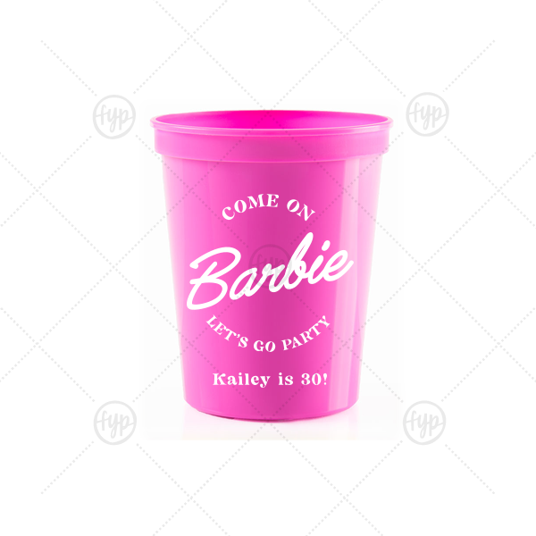 Barbie 🩷 16oz Libbey cup with bamboo lid and glass straw ** – MDeevine