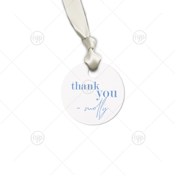 Cloud 9 Bridal Shower Tag Round Gift Tag (Foil)