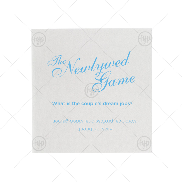 The Newlywed Game Napkin Linen Like Petite Napkins