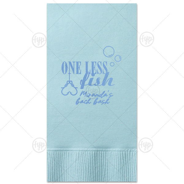 One Less Fish Bachelorette Napkin Paper Guest Towel (Foil)