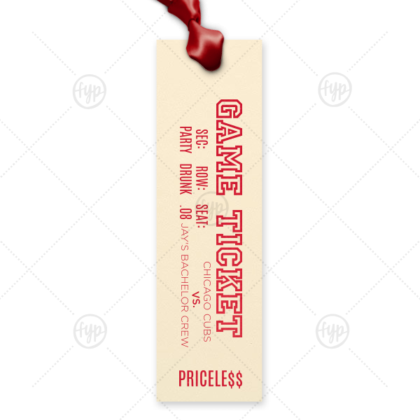 Red Ribbon Rectangle Bookmark