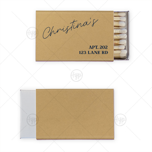 Script Name Apartment Matches Classic Matchbox (Foil)