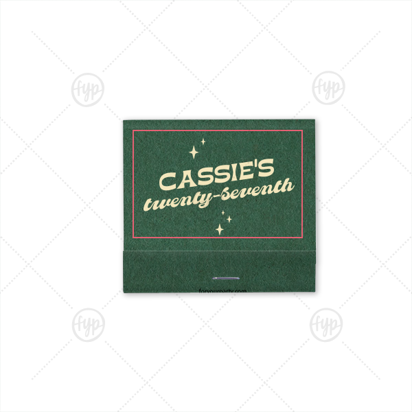Bowling Birthday Sparkle Matchbook 30 Strike Matchbook