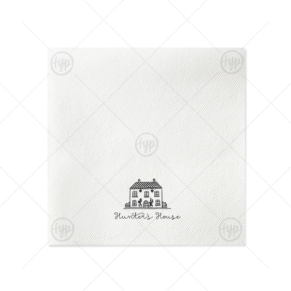 Whimsy Home Sketch Napkin Extra-Large Dinner Napkin (Foil)