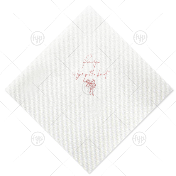 Bridal Bow Bliss Napkin Dinner Napkin (Foil)
