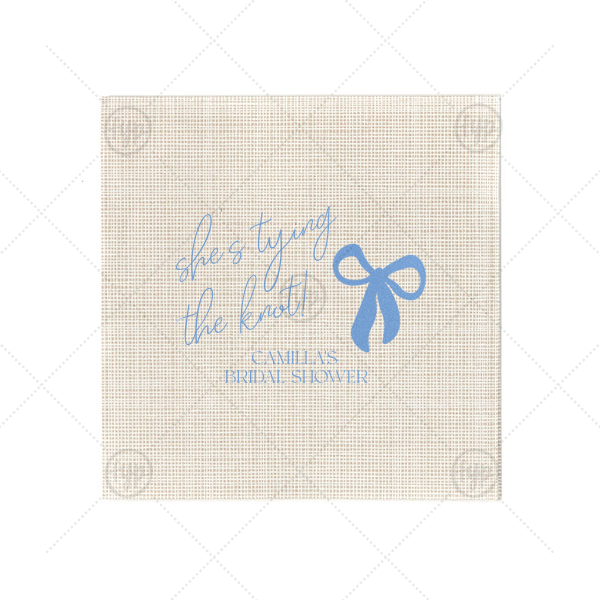 Modern Bow Bridal Bliss Napkin Cocktail Napkin (Foil)