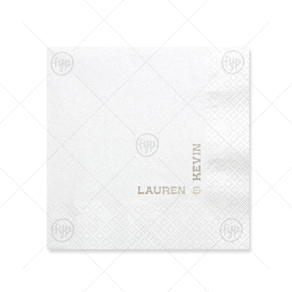 Right Angle Romance Napkin Luncheon Napkin (Foil)