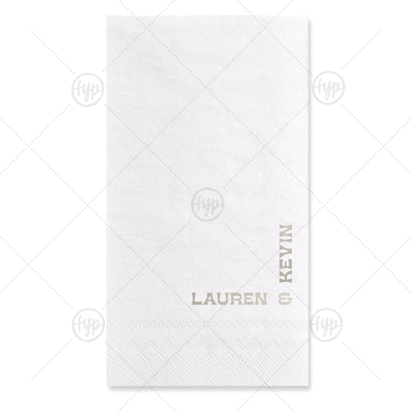 Right Angle Romance Napkin Guest Hand Towel (Foil)