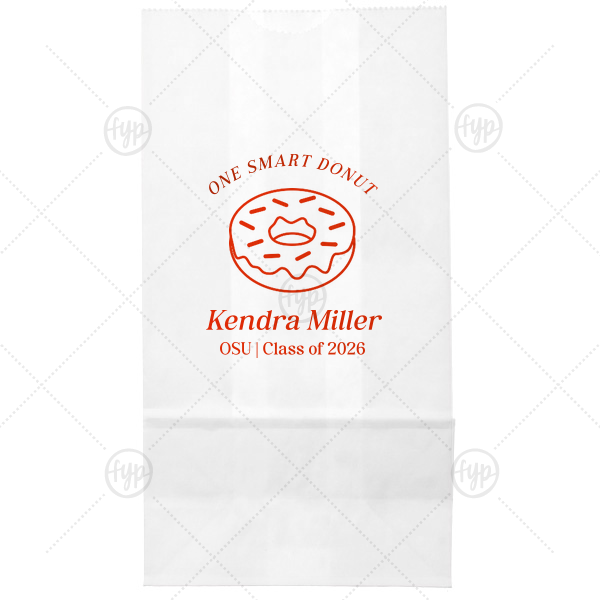 Clever Donut Grad Bag Popcorn Bag (Foil)