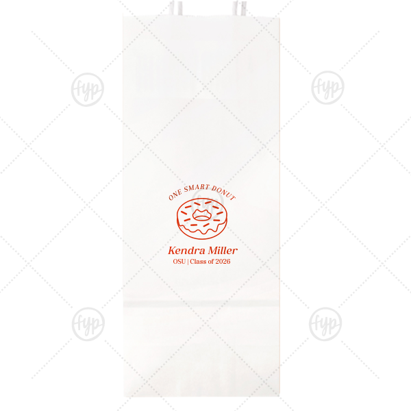 Clever Donut Grad Bag Wine Gift Bag (Foil)