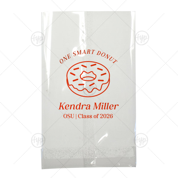 Clever Donut Grad Bag Small Cellophane Bag (Foil)