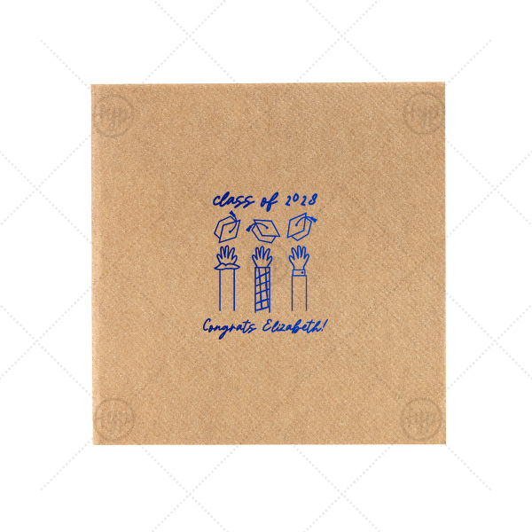 Celebration Caps Line Art Napkin Luncheon Napkin (Foil)