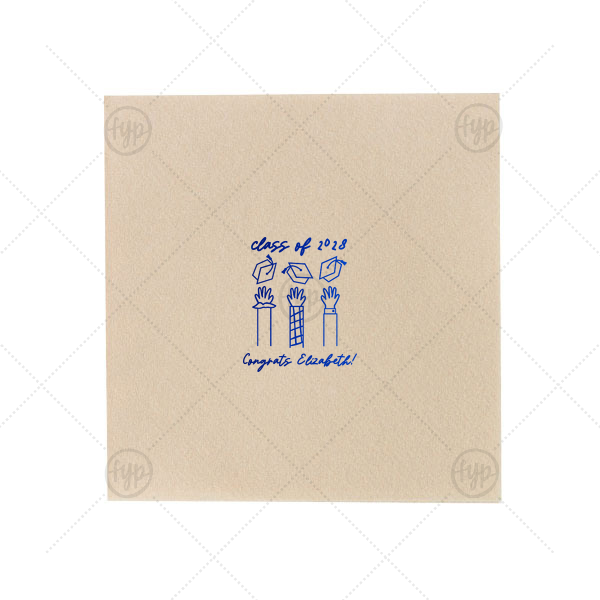 Celebration Caps Line Art Napkin Dinner Napkin (Foil)