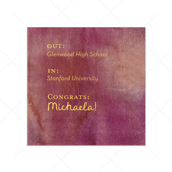 Next Chapter Graduation Napkin Cocktail Napkin (Foil)