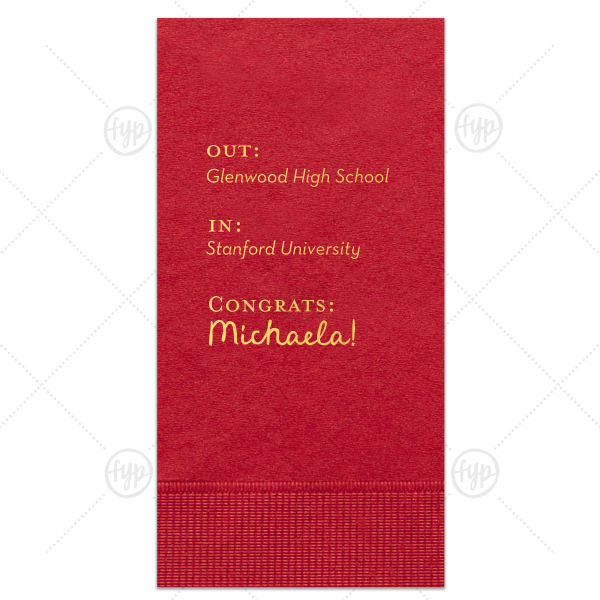 Next Chapter Graduation Napkin Paper Guest Towel (Foil)