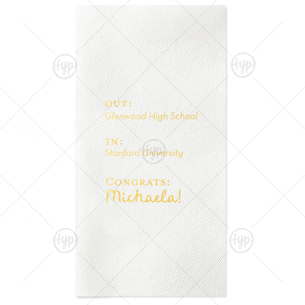Next Chapter Graduation Napkin Paper Guest Towel (Foil)