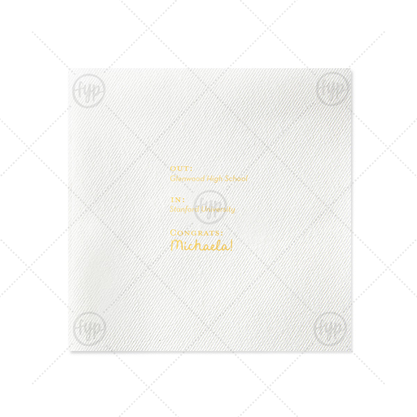 Next Chapter Graduation Napkin Extra-Large Dinner Napkin (Foil)