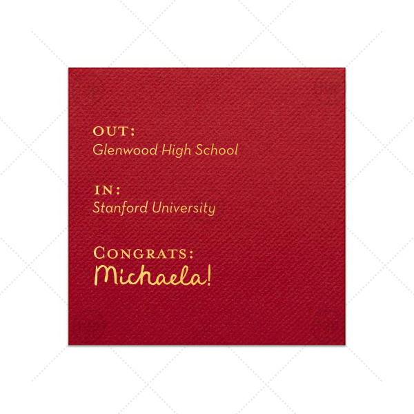 Next Chapter Graduation Napkin Cocktail Napkin (Foil)