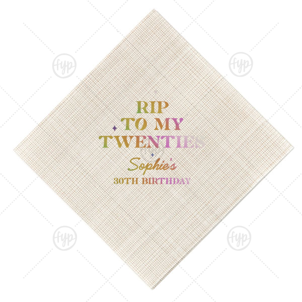 New Decade Starburst Napkin Cocktail Napkin (Foil)