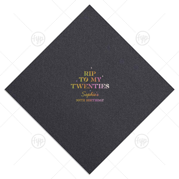 New Decade Starburst Napkin Dinner Napkin (Foil)