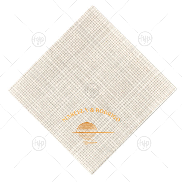 Sunset Vows Arch Napkin Cocktail Napkin (Foil)