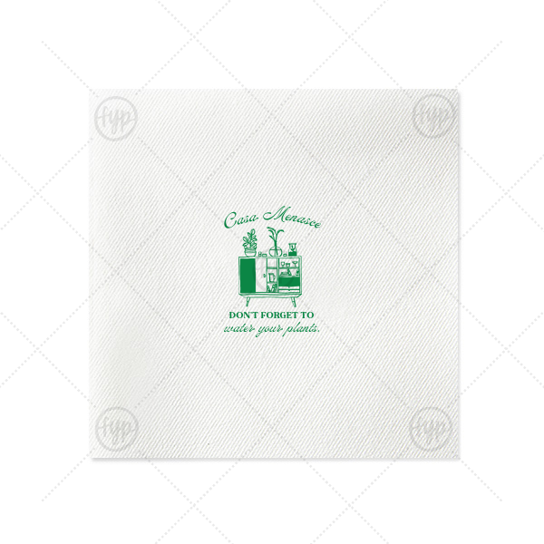 Botanical Bar Cart Home Entertaining Napkin Extra-Large Dinner Napkin (Foil)