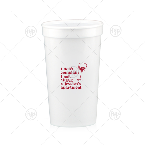 Witty Wine Welcome Cup 22-oz. Stadium Cup (Ink)