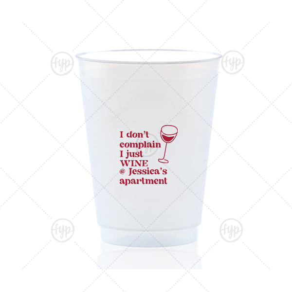 Witty Wine Welcome Cup 16-oz. Frosted Cup (Ink)