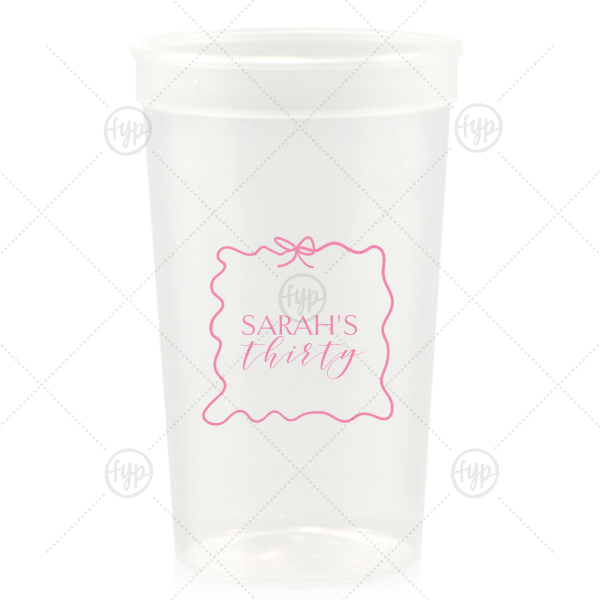 Ribbon Frame Birthday Bash Cup 32-oz. Stadium Cup (Ink)