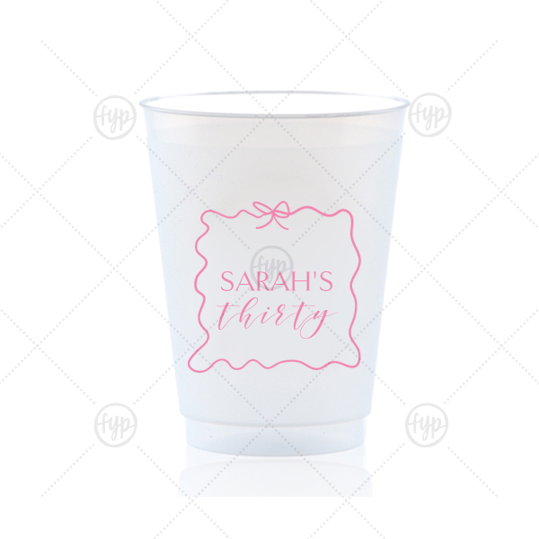 Ribbon Frame Birthday Bash Cup 16-oz. Frosted Cup (Ink)