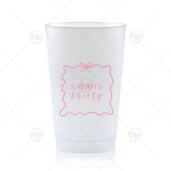 Ribbon Frame Birthday Bash Cup 24-oz. Frosted Cup (Ink)