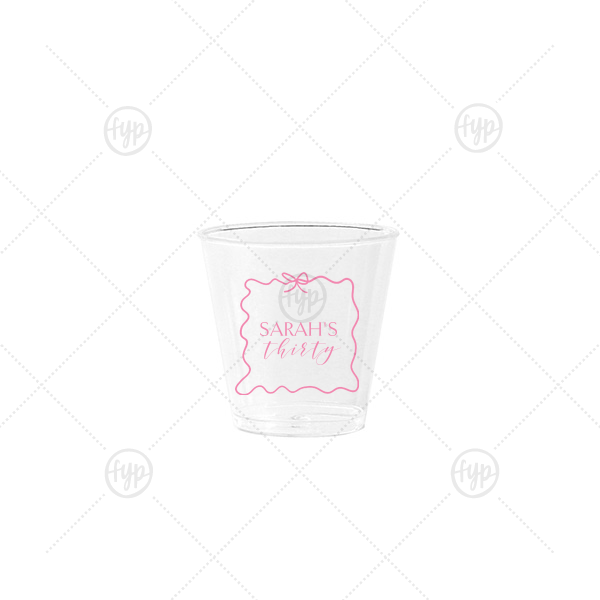 Ribbon Frame Birthday Bash Cup 2-oz. Shot Glass (Ink)