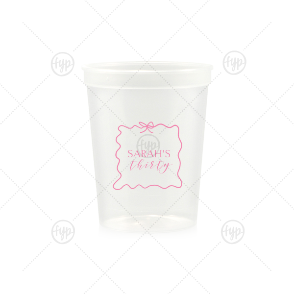 Ribbon Frame Birthday Bash Cup 16-oz. Stadium Cup (Ink)