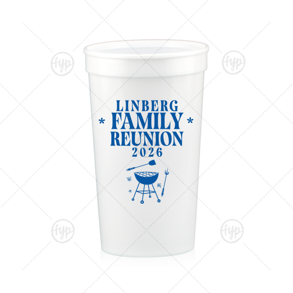 Grill & Stars Family Reunion Cup 22-oz. Stadium Cup (Ink)