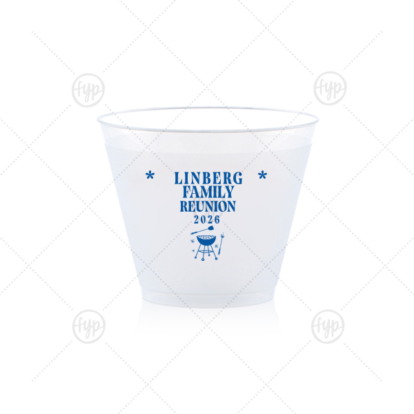 Grill & Stars Family Reunion Cup 9-oz. Frosted Cup (Ink)