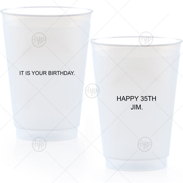 The Office Inspired Birthday Cup 20-oz. Frosted Cup (Ink)
