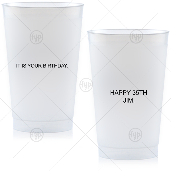 The Office Inspired Birthday Cup 24-oz. Frosted Cup (Ink)