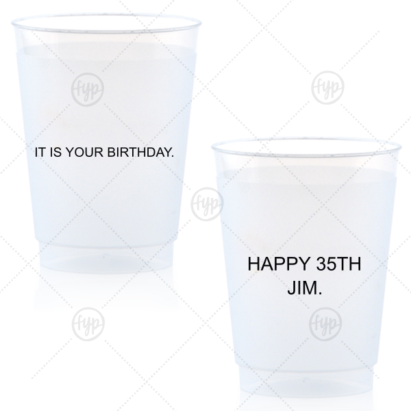 The Office Inspired Birthday Cup 10-oz. Frosted Cup (Ink)