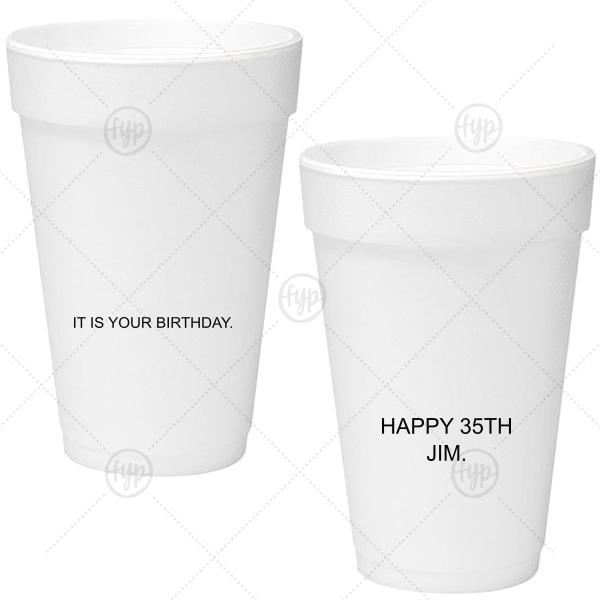 The Office Inspired Birthday Cup 16-oz. Styrofoam Cup (Ink) 