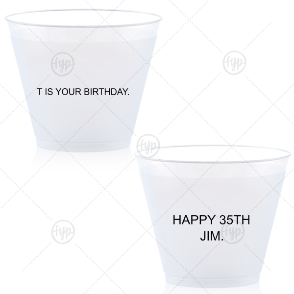 The Office Inspired Birthday Cup 9-oz. Frosted Cup (Ink)