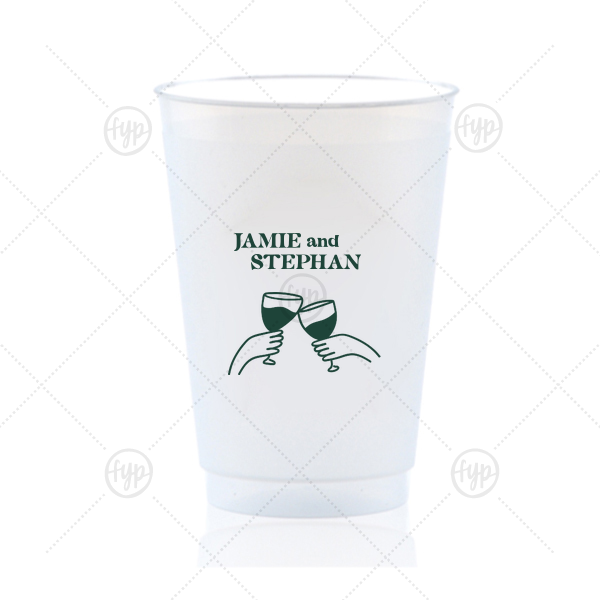 Cheers to Love Line Art Cup 20-oz. Frosted Cup (Ink)