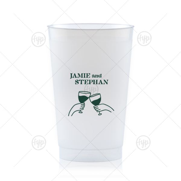 Cheers to Love Line Art Cup 24-oz. Frosted Cup (Ink)